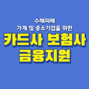 수해피해 금융지원