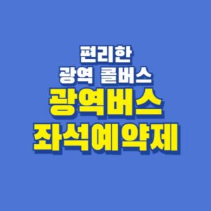 광역버스좌석예약제