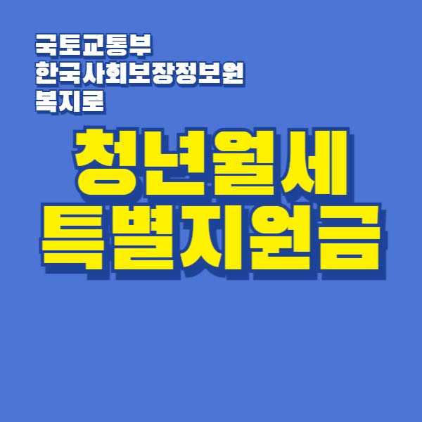 청년월세특별지원금