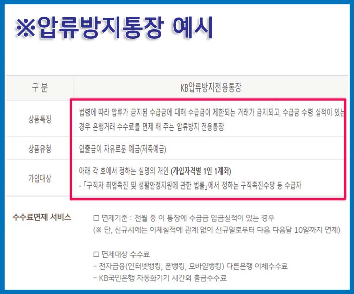 압류방지통장 KB