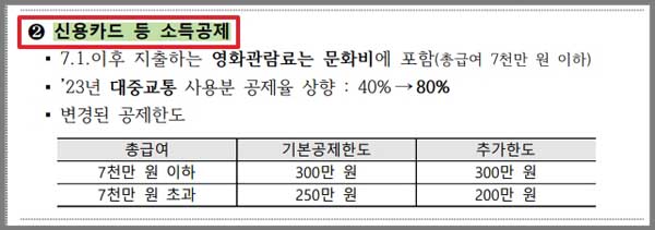 7. 신용카드 등 소득공제