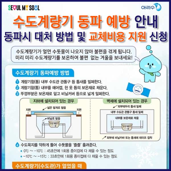 수도계량기 동파 예방 안내 썸네일