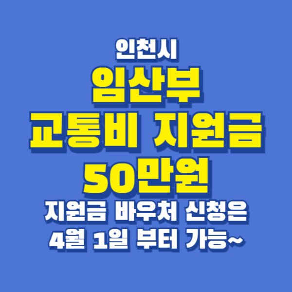 인천임산부 교통비지원금