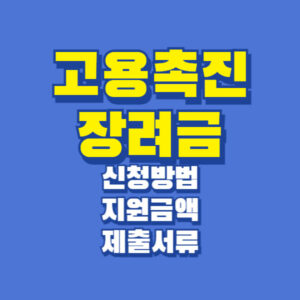 고용촉진장려금