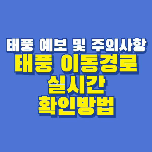 태풍 이동경로 실시간 확인