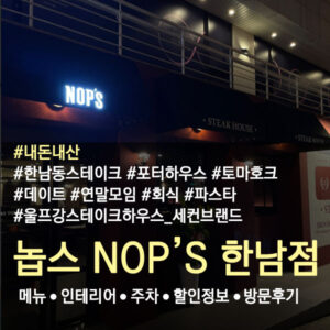 내돈내산 놉스 NOPS 한남점