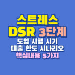 스트레스 DSR 3단계 핵심내용