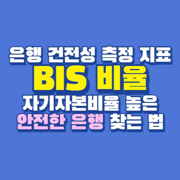 BIS 비율 안전한 은행