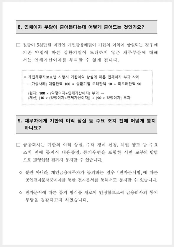 개인채무자보호법 FAQ 4