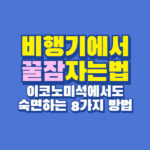 비행기 수면 방법