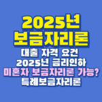 2025년 보금자리론 디딤돌