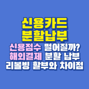 신용카드 분할납부
