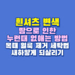 흰티셔츠 누런때