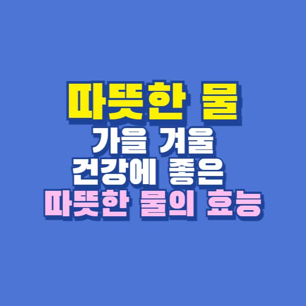 따뜻한 물