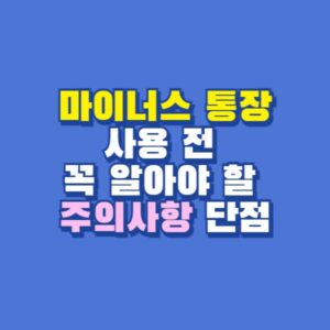 마이너스 통장