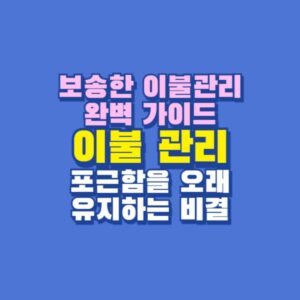 이불 관리