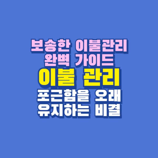 이불 관리