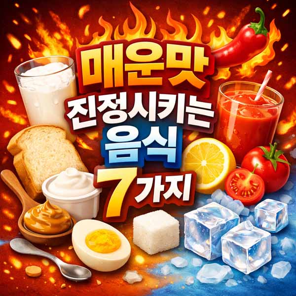 매운맛 진정시키는 음식