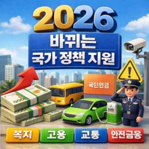 2026 바뀌는 국가 정책 지원