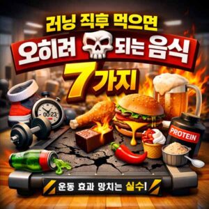러닝 직후 먹으면 독 되는 음식