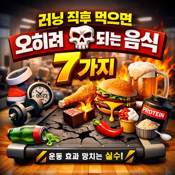 러닝 직후 먹으면 독 되는 음식