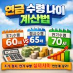 연금 수령 나이 계산