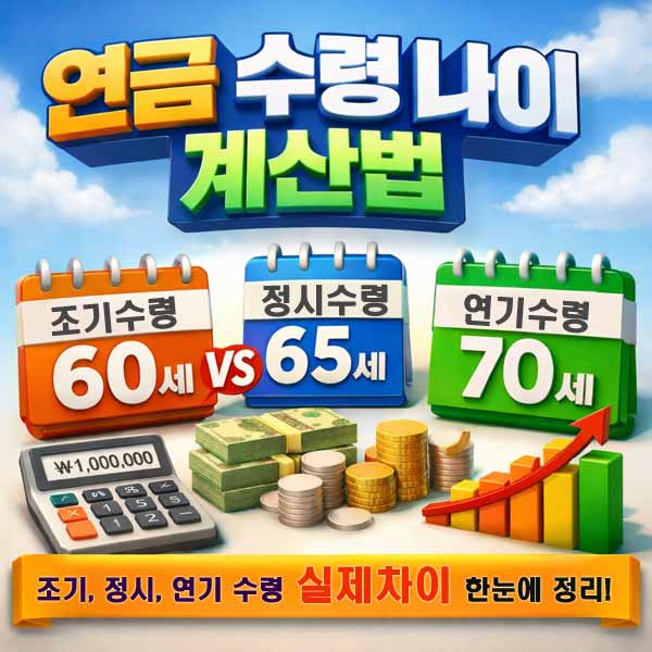 연금 수령 나이 계산