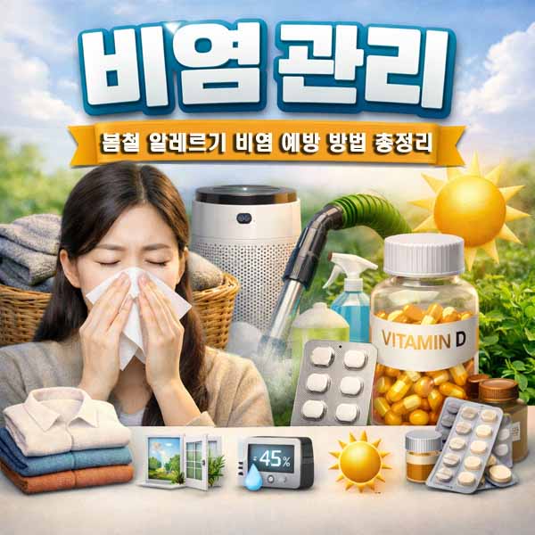 비염 관리 완전 가이드, 봄철 알레르기 비염 예방 방법 총정리