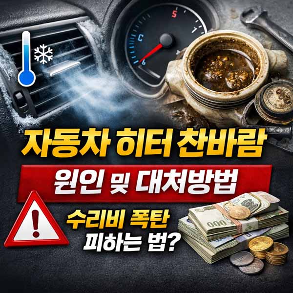 자동차 히터 찬바람 냉각수 플러싱