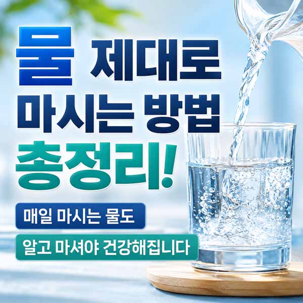 물 제대로 마시는 방법